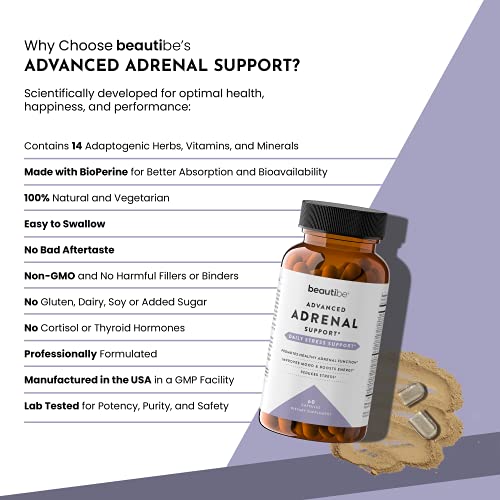 Adrenal Support for Women & Men β Cortisol Manager β Natural Stress Relief Supplement BeautiBe