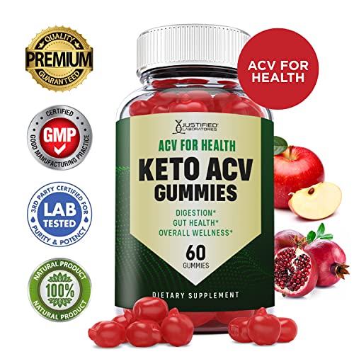 Justified Laboratories ACV for Health Keto ACV Gummies 1000MG with Pomegranate Juice Justified Laboratories