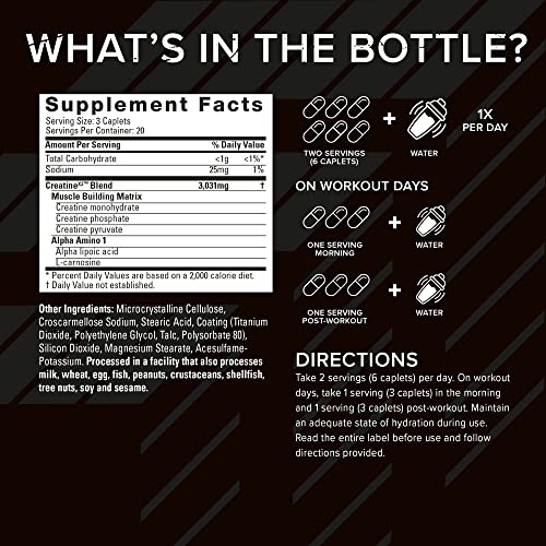 Six Star Creatine Pills Post Workout X3 Creatine Capsules | Creatine Monohydrate Blend Six Star