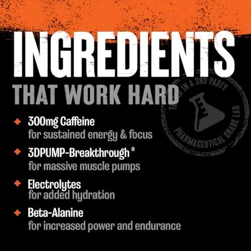 Animal Primal Muscle Hydration + Preworkout Powder – Contains Beta Alanine, 3DPump Animal