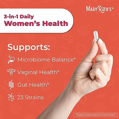 MaryRuth's 3-in-1 Daily Health Probiotics for Women | Clinically Tested | Hormone Support MaryRuth Organics