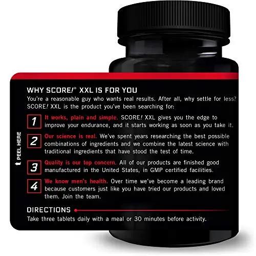 FORCE FACTOR Score! XXL, 3-Pack, Nitric Oxide Booster Supplement for Men with L Force Factor