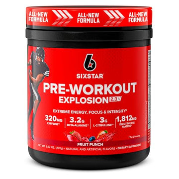 Six Star Pre-Workout Explosion 2.0 Fruit Punch - Pre-Workout Powder, Explosive Energy