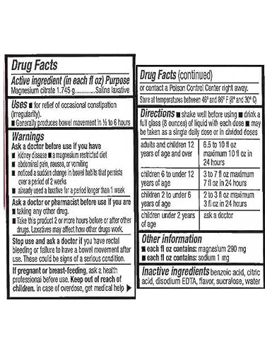 Swan Lemon Magnesium Citrate Oral Solution (10 oz), Natural Lemon Flavor, Gentle Deal Dave