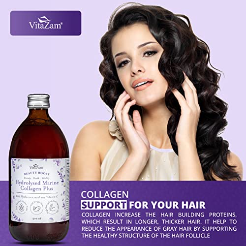 Diamond Elixir Marine Liquid Collagen Type 1 & 3 Hydrolysed Collagen Peptides 10000mg VitaZam