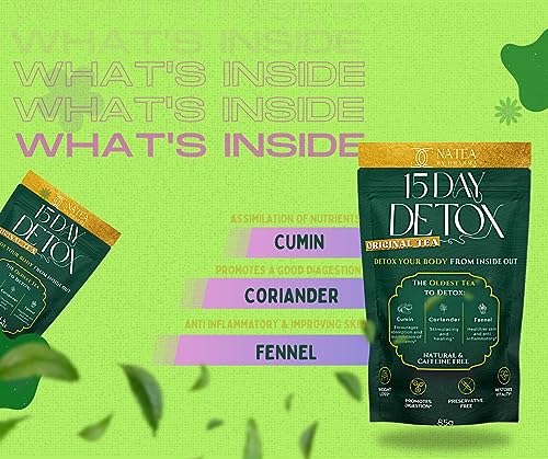Dharma Nutrition Detox Tea 15 Day Natural Cleanse - Organic, Digestive Tea, CCF Tea