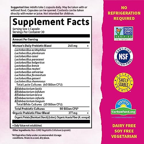 Garden of Life, Dr. Formulated Women's Probiotics Once Daily, 16 Strains, 50 Billion Garden of Life