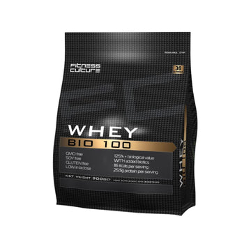 Fitness Culture Whey Bio 100 Whey Protein Powder with Pre and Pro Biotics Raspberry Flavour