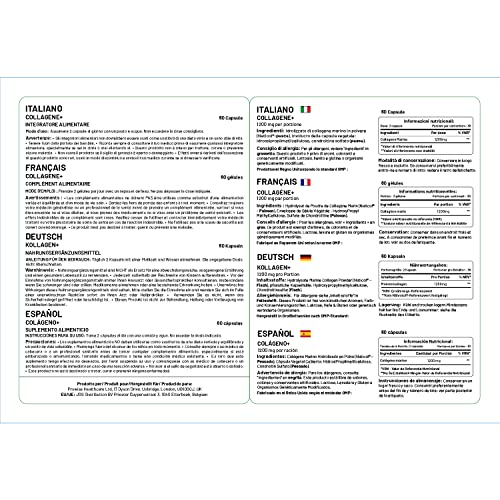 Marine Collagen Type 1 and Type 2 1200mg - 60 Capsules | UK Manufactured PH PROWISE Healthcare