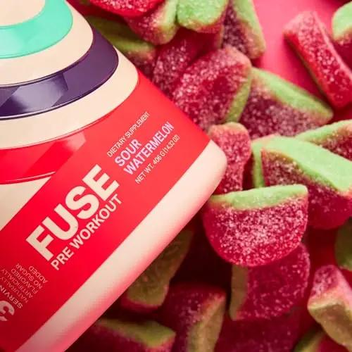 Podium Nutrition, Fuse Pre Workout Powder, Sour Watermelon, 30 Servings, Beta Alanine Podium Nutrition