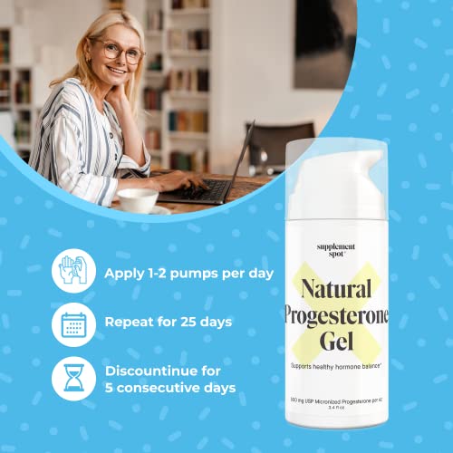 Supplement Spot Progesterone Gel for Women - Water Based USP Progesterone Gel