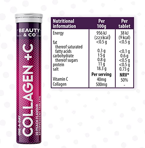 Collagen Effervescent - Marine Collagen & Vitamin C (2 Tubes) Beauty & Co