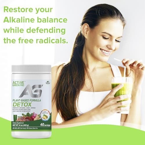 Active Green Pro - Detox Powder, Blend of Synergistic Liver Herbs, Reishi, Moringa Active Green Pro