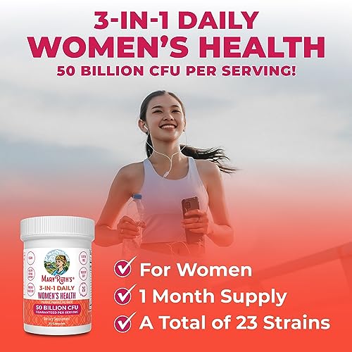 MaryRuth's 3-in-1 Daily Health Probiotics for Women | Clinically Tested | Hormone Support MaryRuth Organics