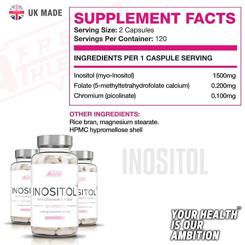 Myo-Inositol Capsules by Freak Athletics - Inositol Capsules with Chromium & Folate Freak Athletics