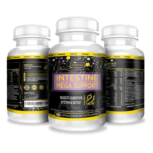 Actif Intestine Mega Support with 30+ Advanced Factors, Deep Cleanse and Repair