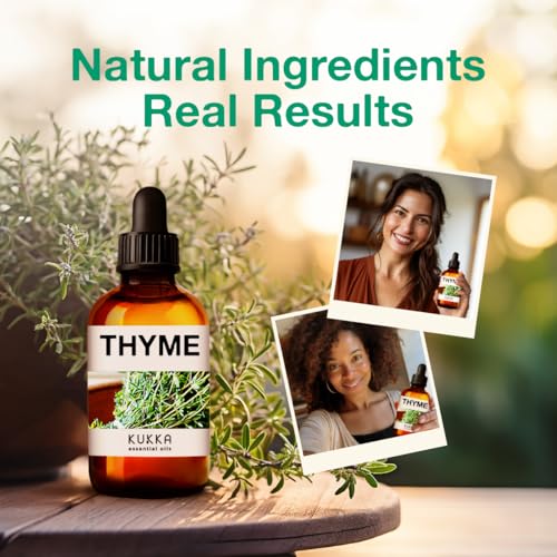 Kukka Thyme Essential Oil for Hair Thyme Oil for Skin - 100% Natural Thyme Essential Oil for Diffuser KUKKA essential oils