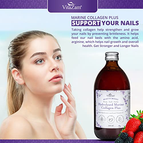 Diamond Elixir Marine Liquid Collagen Type 1 & 3 Hydrolysed Collagen Peptides 10000mg VitaZam