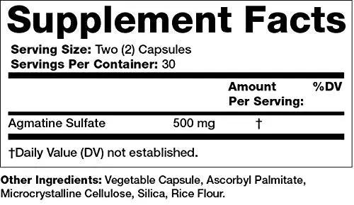 Olympian Labs Agmatine 500 mg per Serving, 60 Vegetarian Capsules