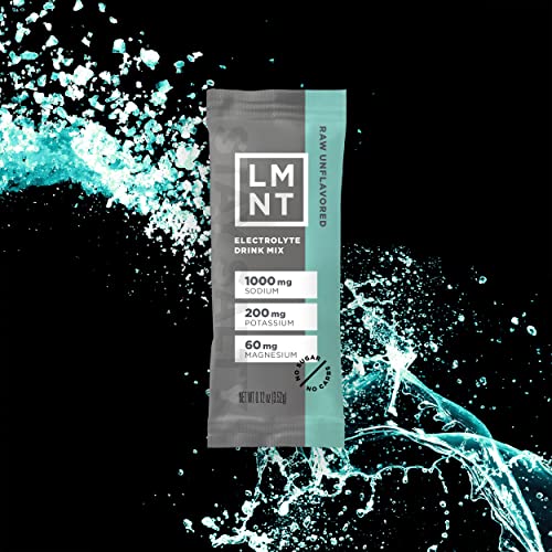 LMNT Zero-Sugar Electrolytes - Raw Unflavored Salt - Hydration Powder Packets Drink LMNT