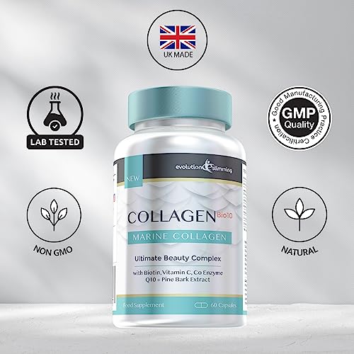 Collagen Bio-10 with Marine Collagen, Biotin & Co-Enzyme Q10 (60 Capsules) Evolution Slimming