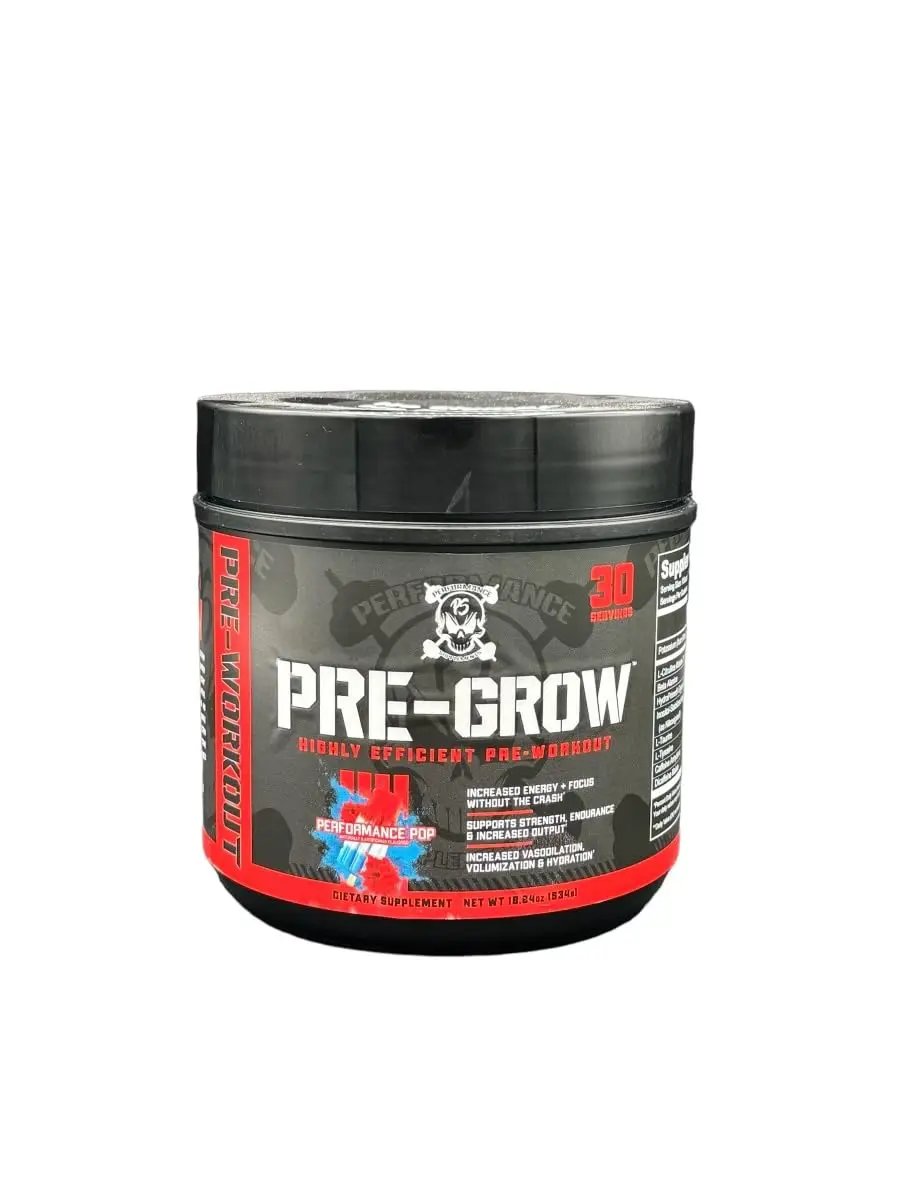 Performance Supplements Pre-Grow Highly Efficient Pre Workout 30 Servings 18.84 OZ
