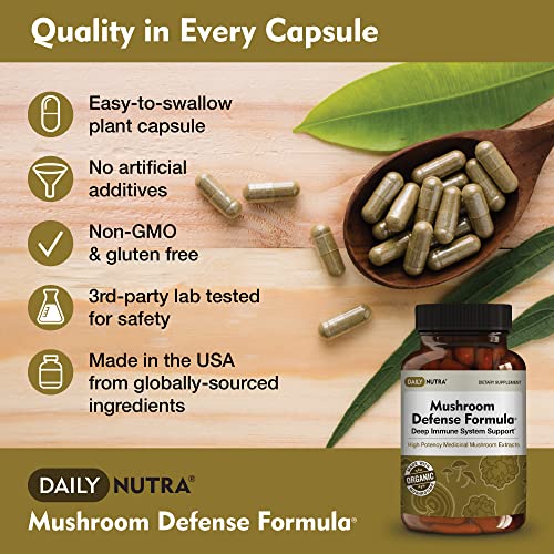 DailyNutra Mushroom Defense Formula - Immune Support Supplement | Organic DailyNutra