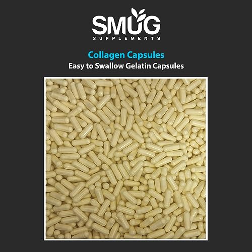 SMUG Supplements Collagen Capsules - 60 High Strength 400mg Pills - Promotes Healthy Skin SMUG Supplements