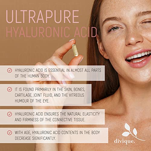 Collagen Capsules Divique Collagen Hyaluron 1500mg Collagen Peptides Type 1, 2, 3, 5, 10 Divique