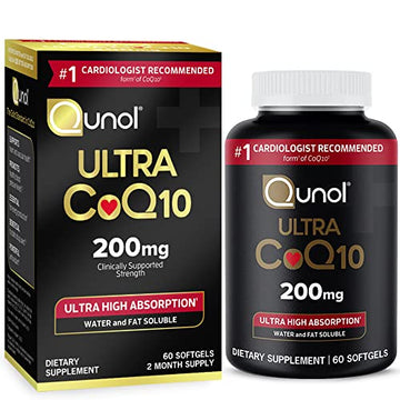 Qunol CoQ10 200mg Softgels, Ultra CoQ10 - Ultra High Absorption Coenzyme Q10 Supplem
