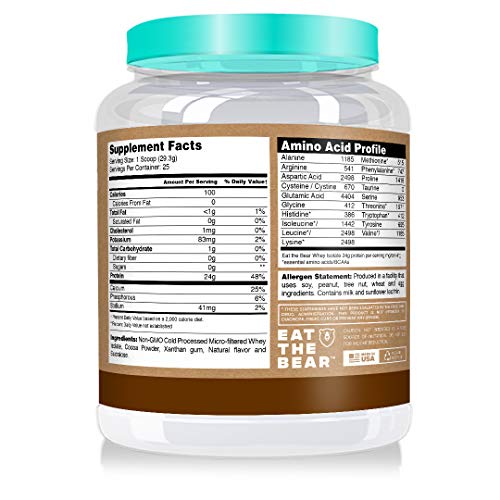 Eat the Bear Whey Protein Isolate Protein Powder 2 lbs (Chocolate) Eat The Bear