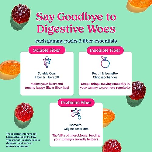 Poop Like a Champion Super Fiber Gummies 6g Fiber - Apple Cider Vinegar & Berries 2 Flavors Poop Like a Champion