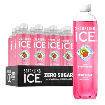 Sparkling Ice, Kiwi Strawberry Sparkling Water, Zero Sugar Flavored Water, with Antioxidant