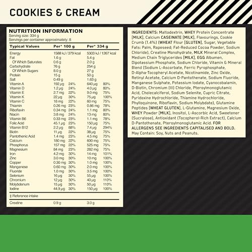 Optimum Nutrition Serious Mass Protein Powder High Calorie Weight Gainer Optimum Nutrition