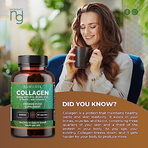 Newgate Labs Marine Collagen 350mg with Hyaluronic Acid, Vitamin C & Vitamin E Newgate Labs