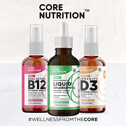 Core Nutrition Liquid Chlorophyll Drops for Water - 2 Fl. Oz for 60 Servings - 2 Month Supply Core Nutrition