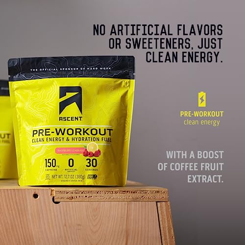 Ascent Pre Workout Powder - Preworkout for Men & Women with No Artificial Ingredients Ascent