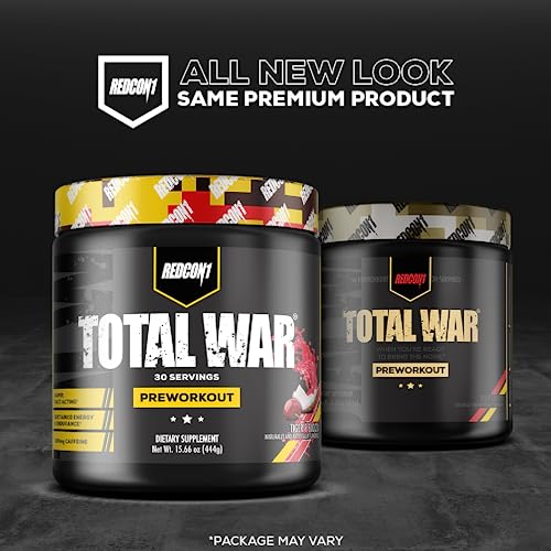 REDCON1 Total War Preworkout - Contains 320mg of Caffeine from Green Tea, Juniper REDCON1