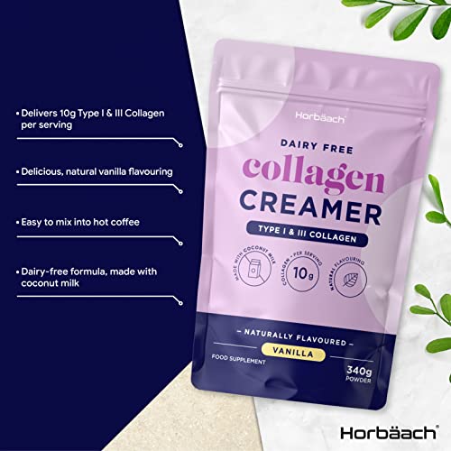 Collagen Creamer for Coffee | Vanilla Flavour | Type 1 & 3 Collagen Peptides Horbäach