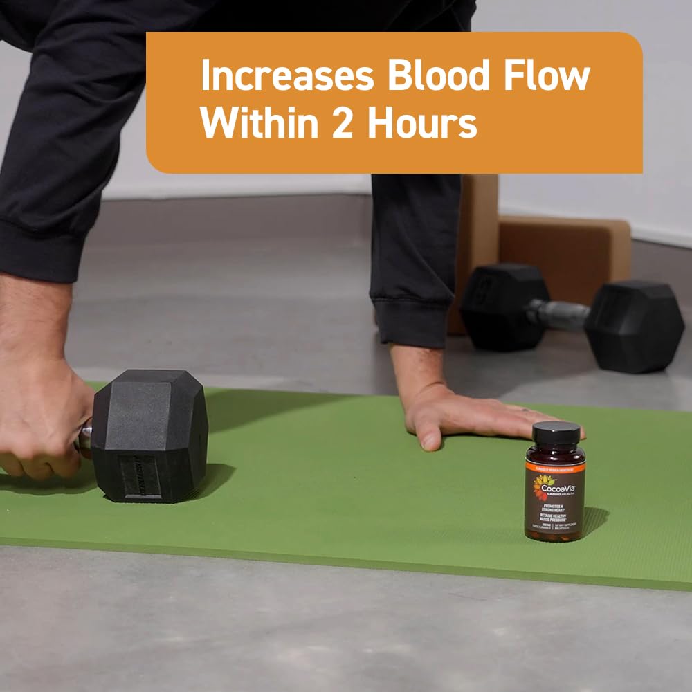 CocoaVia Cardio Health Supplement, 30 Day, 500mg Cocoa Flavanols, Support Heart Health CocoaVia