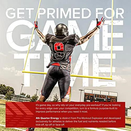 Six Star 4th Quarter Energy Preworkout for Men & Women with Caffeine, Betaine, Taurine Six Star