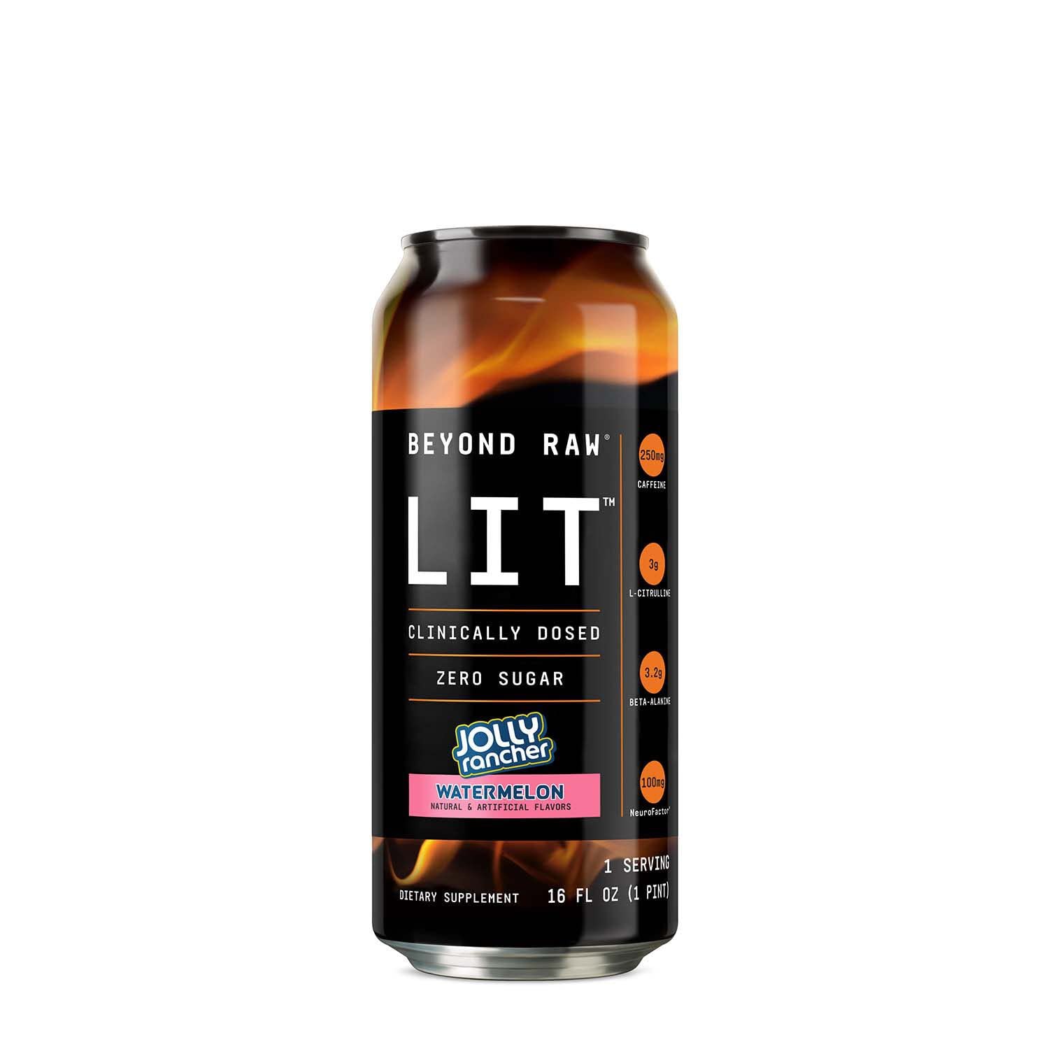 BEYOND RAW LIT On The Go | Ready to Drink Cans | Contains Caffeine, L-Citrulline BEYOND RAW