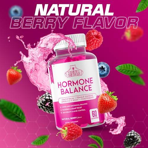 Hormone Balance for Women - PMS Relief Gummies and Bloating Relief for Women Bear Grips