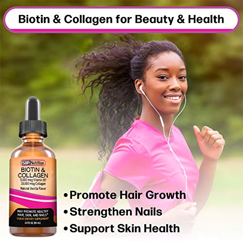 SBR Nutrition Biotin and Collagen Liquid Drops Daily Food Supplement, Vitamins SBR Nutrition