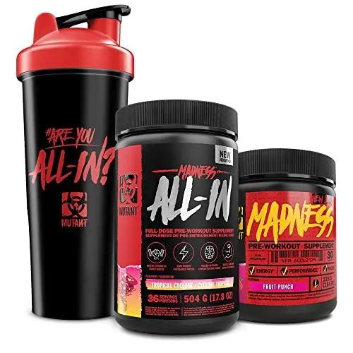 Mutant | Madness and Madness All-in | Double Pre-Workout Bundle | Fruit Punch and Melon