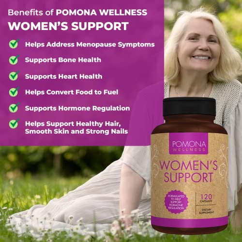 Pomona Wellness Women's Menopause Supplement Multivitamin, Supports Hormone Balance