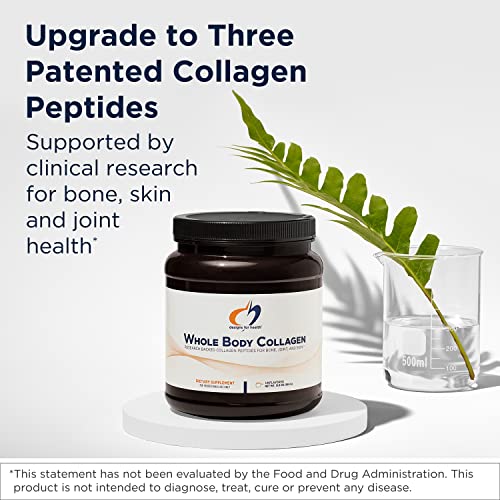 Designs for Health Whole Body Collagen Powder - Pure Collagen Peptides Supplement for Bone, Skin + Joint Support - Flavorless Drink Mix for Water, Shakes + Smoothies (30 Servings / 390g) Designs For Health