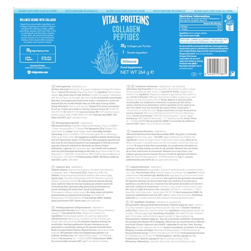 Vital Proteins Collagen Peptides Powder Supplement (Type I, III), Unflavored Hydrolyzed Collagen VITAL PROTEINS